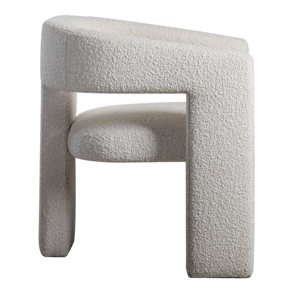 Moe's Elo Sculptural White Armchair