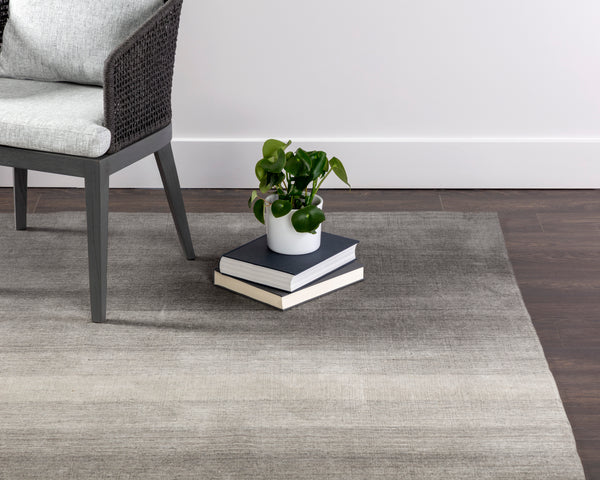 BRISBANE HAND-WOVEN RUG - GREY - 8' X 10'