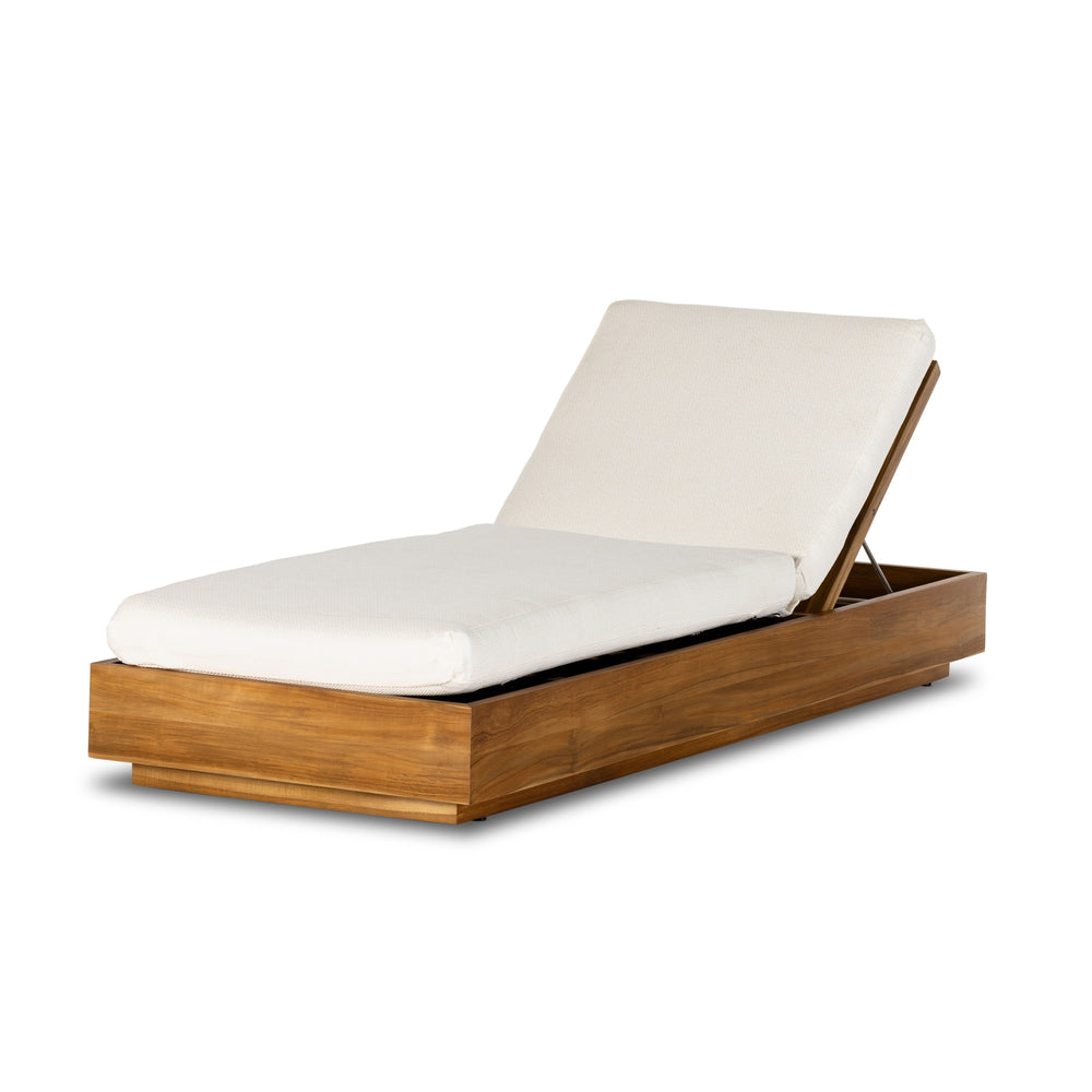 Kinta Outdoor Chaise Lounge In Natural Teak