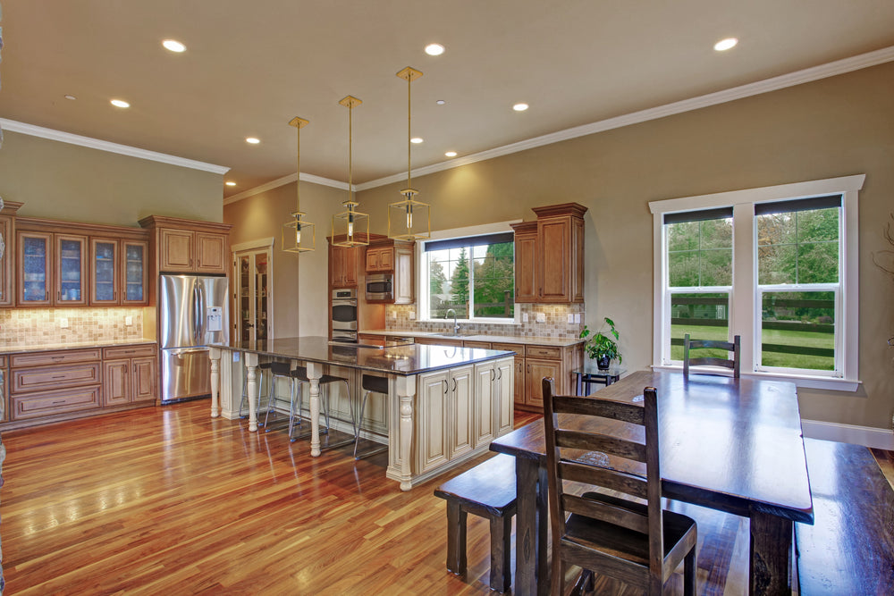 Quadra 1 Light Mini Pendant in Olde Brass + Bronze Finish