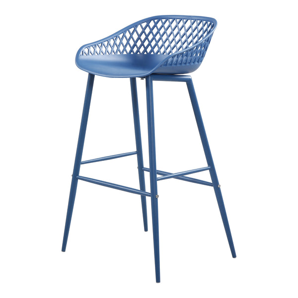 Moe's Piazza Outdoor Barstool Blue - Set of Two