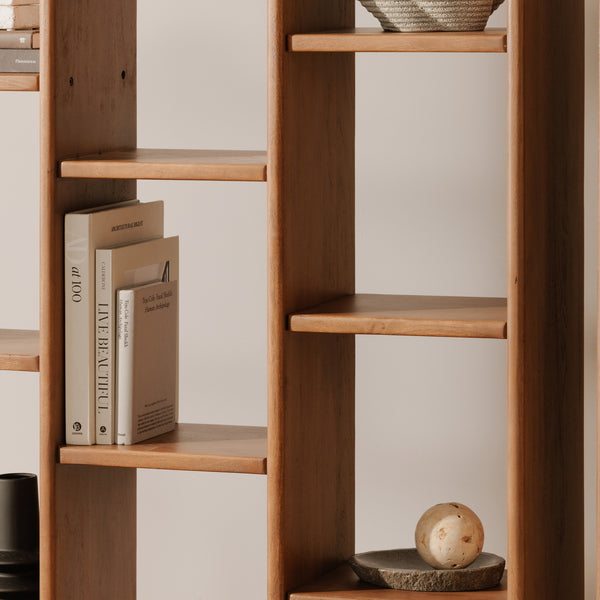 Moe's Orson Bookcase in Brown Acacia Wood