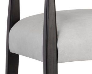 KEAGAN BARSTOOL - SALOON LIGHT GREY LEATHER