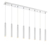 Forest 8 Light Island/Billiard in Chrome Finish