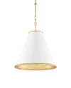 Pierrepont White Small Pendant In White & Gold