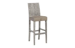 Origins Bar Stool, Chamcha Wood, Grey Stone
