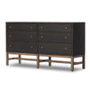 Fiona 6 Drawer Dresser In Black Raffia