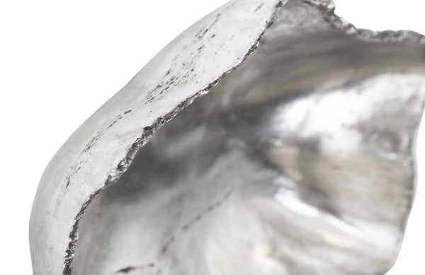 Cast Onyx Wall Bowl, Silver, Small