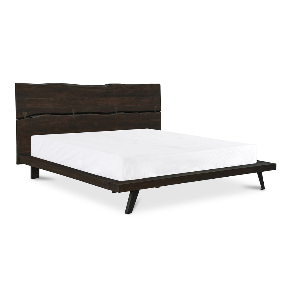 Moe's Madagascar Queen Platform Bed in Dark Brown
