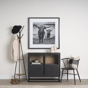 Colin 21.3L x 21.3W x 30.3H Black Metal Dining Chair
