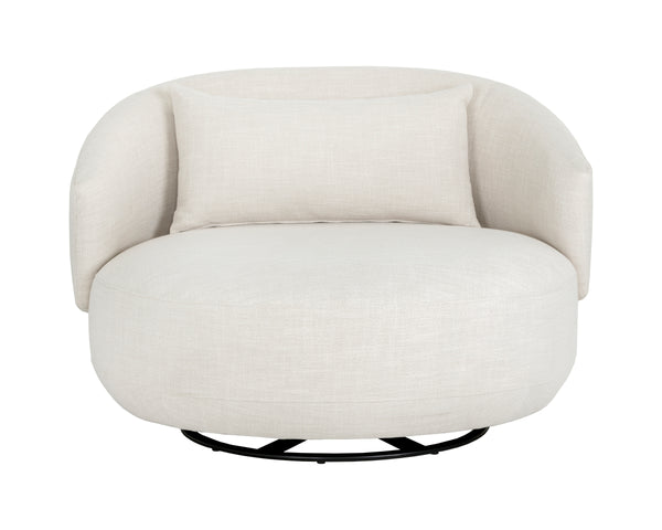 WALSH SWIVEL LOUNGE CHAIR - EFFIE LINEN