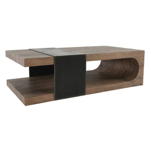 Danica Solid Wood Rectangle Coffee Table with Reclaimed Oak