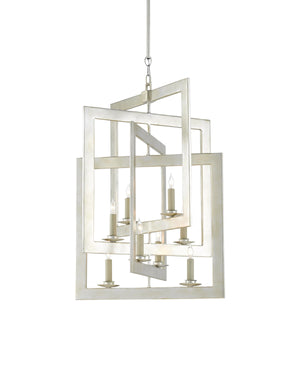 Middleton Silver Small Chandelier In Contemporary Silver Leaf
