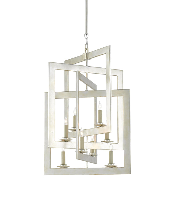 Middleton Silver Small Chandelier In Contemporary Silver Leaf