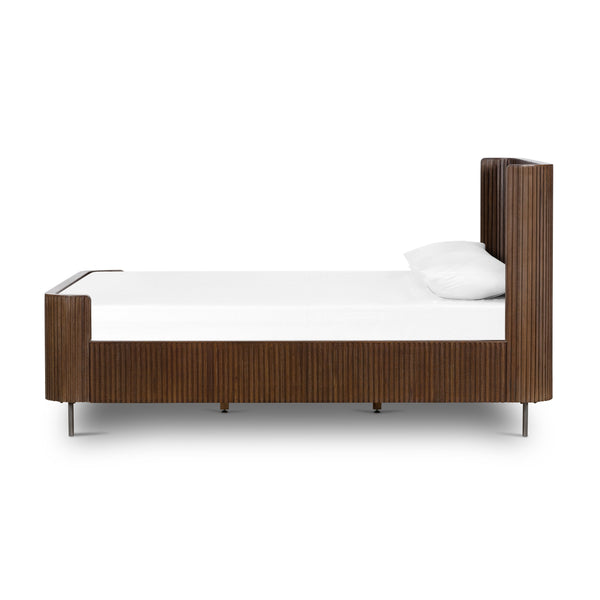 Fletcher Bed In Terra Brown Oak In Queen