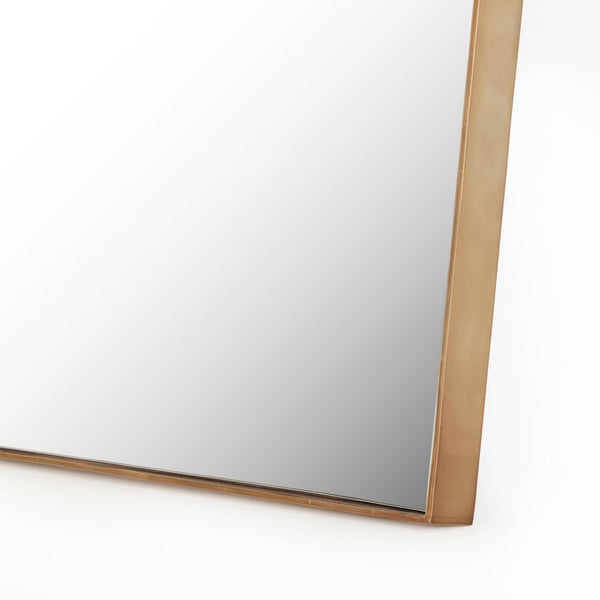 Georgina Rectangle Floor Mirror - Polished Brass