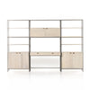 Trey Modular Wall Desk W/ 2 Bookcases - Dove Poplar