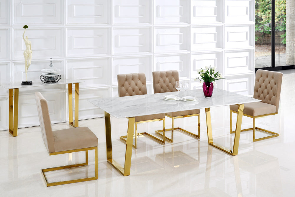 Jaime Dining Table In Gold