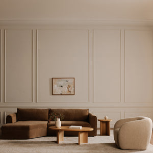 Madrid Right Sectional in Taupe Fabric