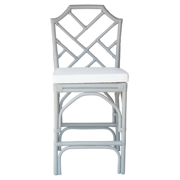Kara Rattan Counter Stool In Gray 