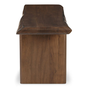 Moe's Lila Small Brown Dining Bench with Live Edge