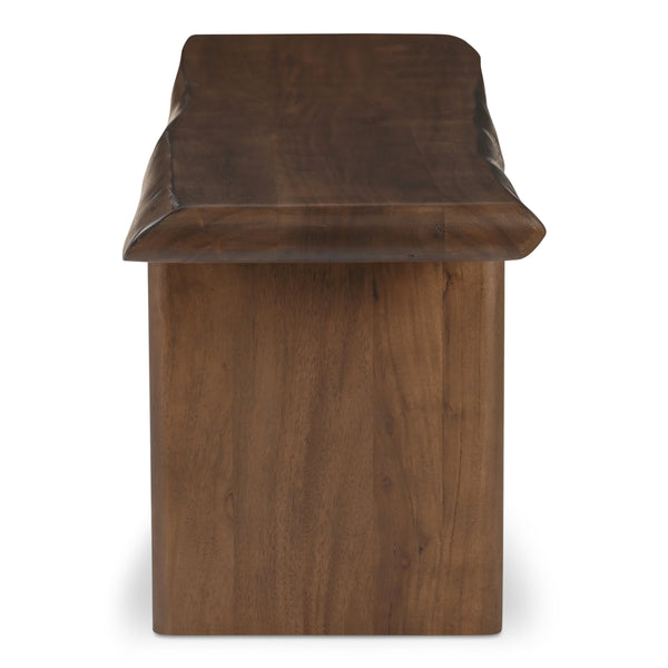 Moe's Lila Small Brown Dining Bench with Live Edge