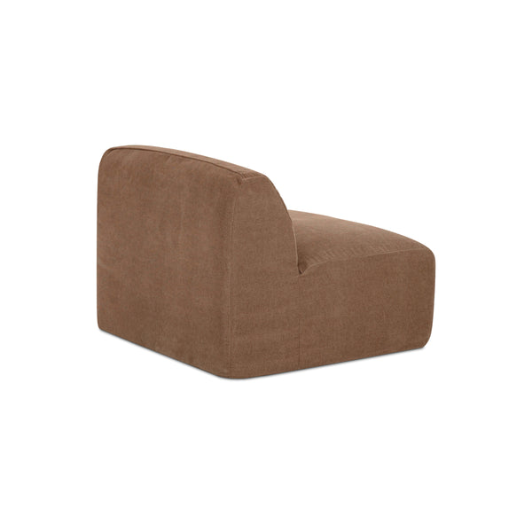 Moe's Isla Slipper Chair with Washable Cover in Mocha