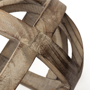 Tibik 8L x 8W Natural Wooden Orb