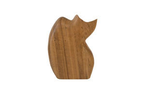 9" Cat Sculpture, Natural