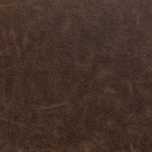 Clair Leather Round Coffee Table - Cocoa Brown