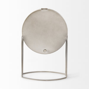 Aurus Matte Gray Metal Table Clock