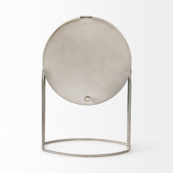 Aurus Matte Gray Metal Table Clock