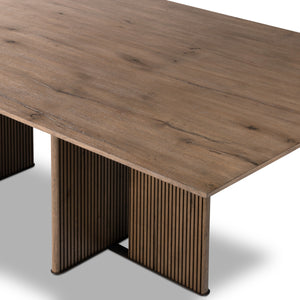 Leo Dining Table in Rustic Grey Veneer