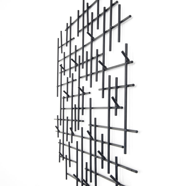 Crossin Coat Rack In Iron Matte Black