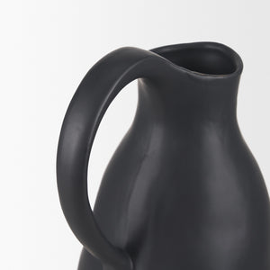 Valora Matte Black Ceramic Jug