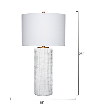 Trunk Polyresin Table Lamp with Linen Shade