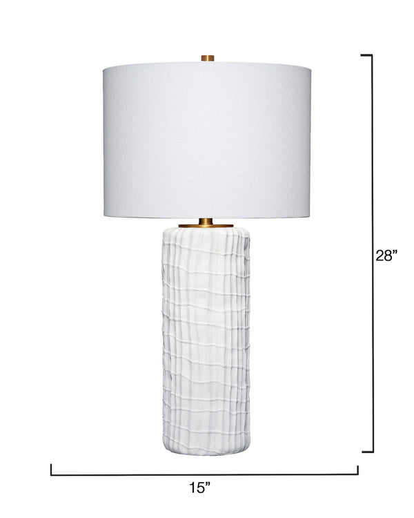 Trunk Polyresin Table Lamp with Linen Shade