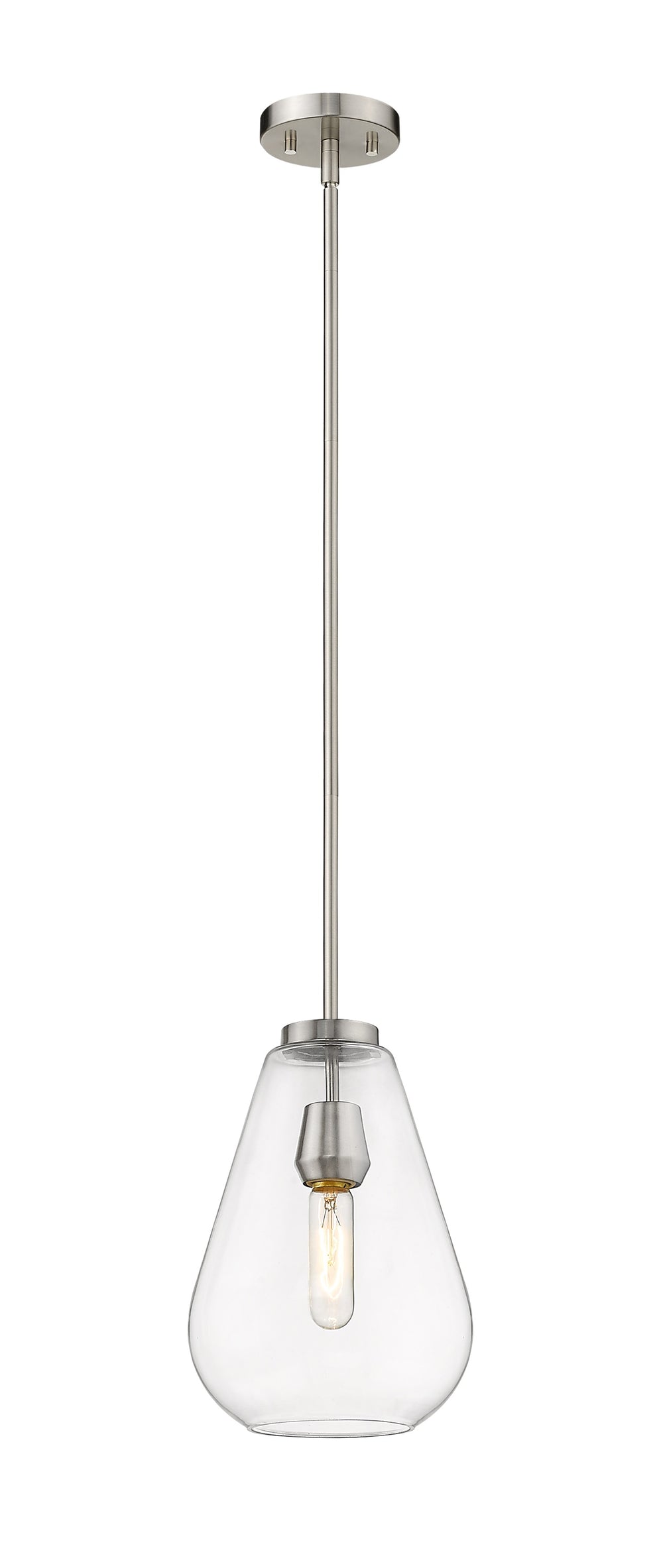 Ayra 1 Light Pendant in Brushed Nickel Finish