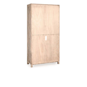 Jensen Solid Wood Cane Tall Cabinet - Meadow Taupe