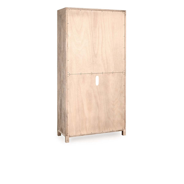 Jensen Solid Wood Cane Tall Cabinet - Meadow Taupe