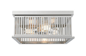 Camellia 3 Light Flush Mount in Polished Nickel Finish