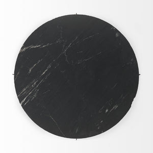 Reinhold III Black Marble Top Iron Coffee Table
