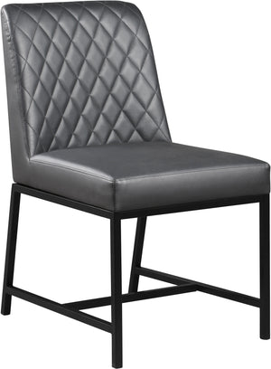Bernard Dining Chair In Grey Faux Leather