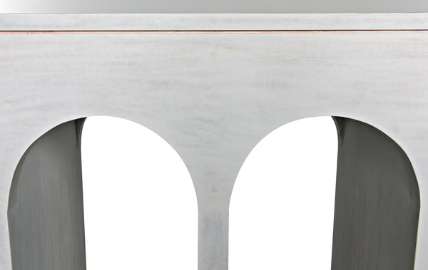 Bridge Console in White Wash Mahogany and Veneer