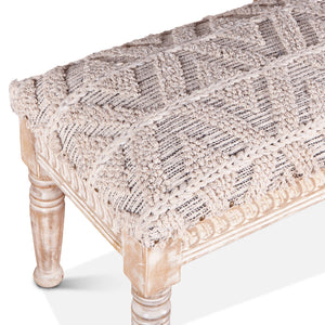 Marrakech 39" Woven Upholstered Accent Bench