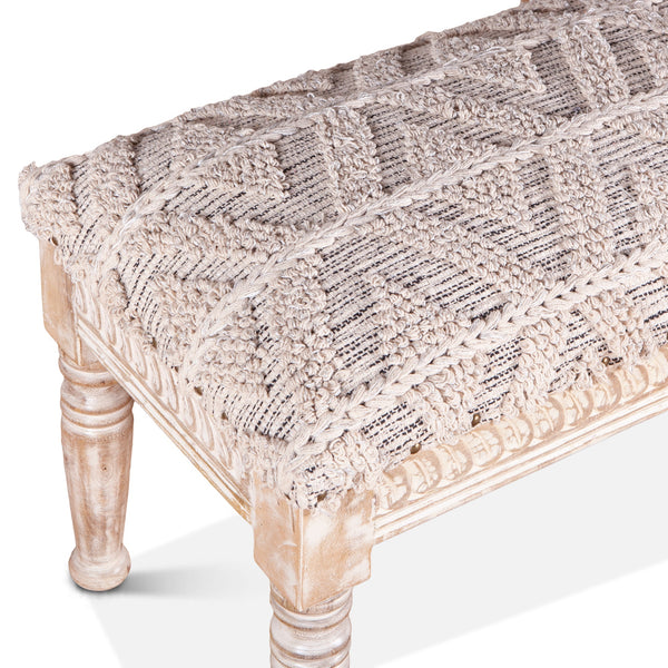 Marrakech 39" Woven Upholstered Accent Bench
