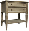 Oxford 2-Drawer Side Table Weathered