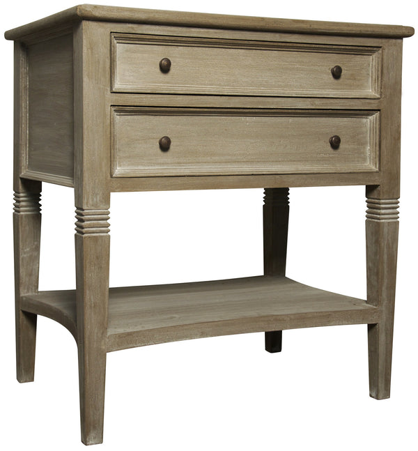 Oxford 2-Drawer Side Table Weathered