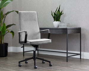 SWANSON OFFICE CHAIR - POLO CLUB STONE / BRAVO METAL