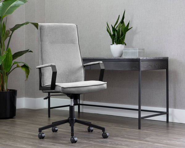 SWANSON OFFICE CHAIR - POLO CLUB STONE / BRAVO METAL